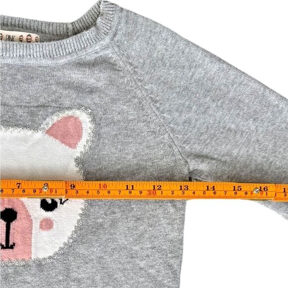 Pink Republic Girls Kids Long Sleeve Gray Cotton Pullover Bear Sweater. 6X. - Picture 4 of 7